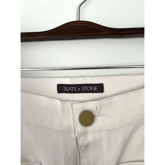 NWT Slate & Stone White Flare Pant, Mid-Rise, Stretch Size 4 - Picture 5 of 7